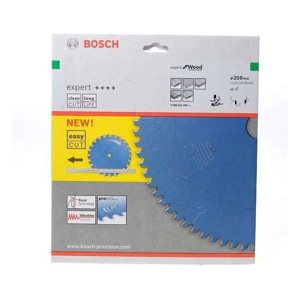 Bosch - Cirkelzaagblad Expert for Wood 210 x 30 x 2,4 mm, 48 Bosch - Cirkelzaagblad Expert for Wood 210 x 30 x 2,4 mm, 48