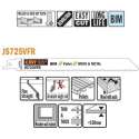Bi-metaal reciprozaagblad 200 x 19 mm. 8-12tpi (5 stuks)