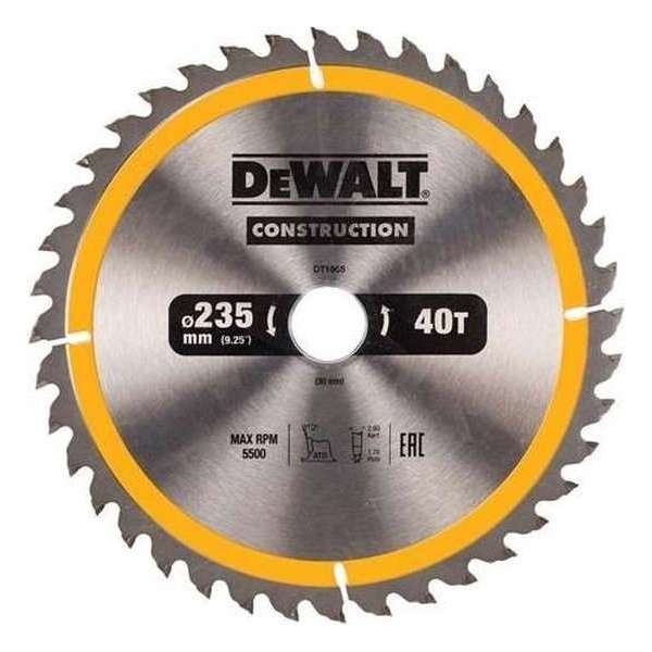DeWalt DT1955 Cirkelzaagblad - 235 x 30 x 40T - Hout en Non-ferro metalen DeWalt DT1955 Cirkelzaagblad - 235 x 30 x 40T - Hout en Non-ferro metalen