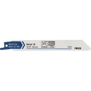 Reca Reciprozaagblad metaal Metal 18 150 mm  BiM Dunne platen (1,5-4 mm), buizen / profielen (25 stuks)