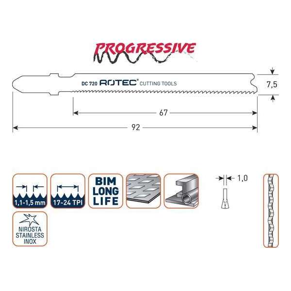 Decoupeerzaagblad DC720 / T118AF set 5 stuks Decoupeerzaagblad DC720 / T118AF set 5 stuks