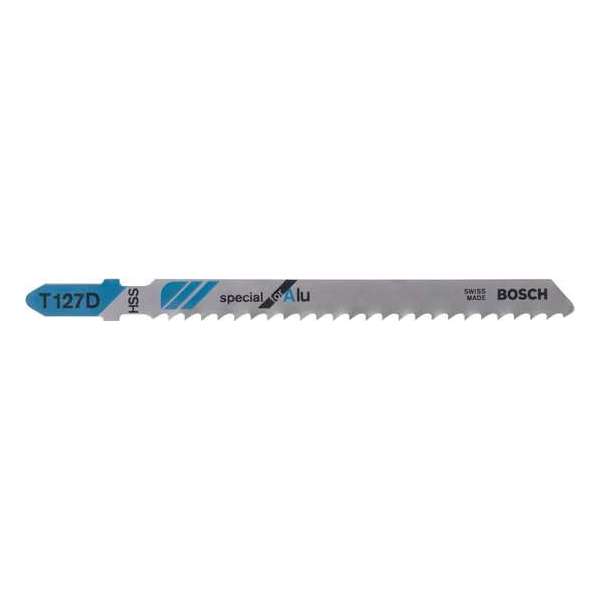 Bosch - Decoupeerzaagblad T 127 D Special for Alu - 3 stuks Bosch - Decoupeerzaagblad T 127 D Special for Alu - 3 stuks