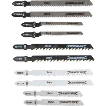 Silverline 10-delige set, hout/metaal