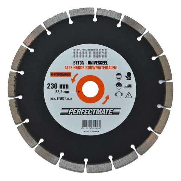 Perfectmate EPU0902 Diamantdoorslijpschijf Matrix Universeel & Beton - 125 x 22,23mm Perfectmate EPU0902 Diamantdoorslijpschijf Matrix Universeel & Beton - 125 x 22,23mm