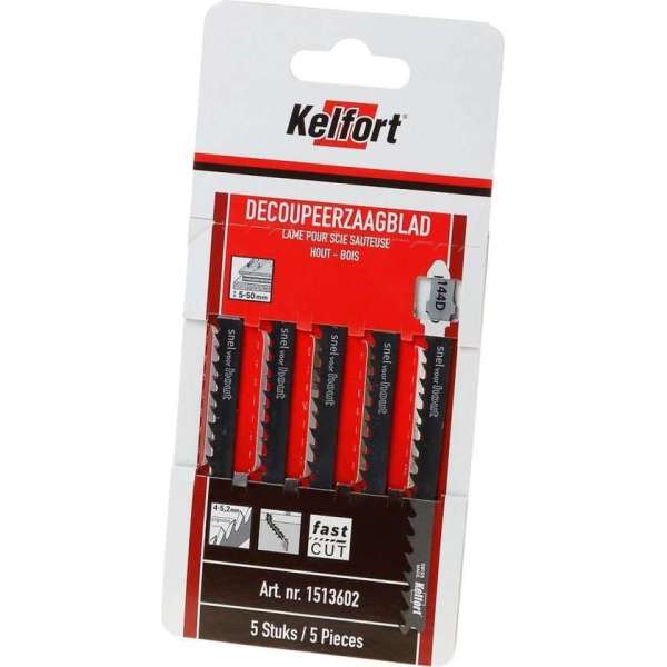 Kelfort Decoupeerzaagblad hout KT144D 5 stuks (Prijs per blister) Kelfort Decoupeerzaagblad hout KT144D 5 stuks (Prijs per blister)