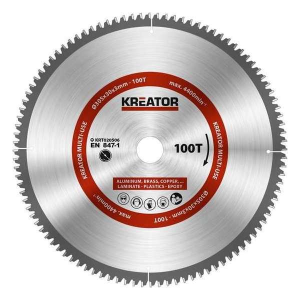 Kreator KRT020506 Zaagblad hout - 305mm100t Kreator KRT020506 Zaagblad hout - 305mm100t