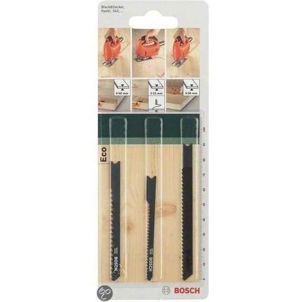 Bosch - 3-delige decoupeerzaagbladenset U-schacht Bosch - 3-delige decoupeerzaagbladenset U-schacht