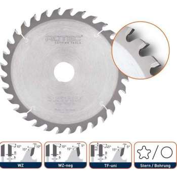 Rotec HM Zaagblad voor handmachine Ø210x30 Z30 WZ