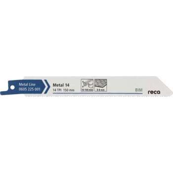 Reca Reciprozaagblad metaal Metal 14 150 mm  BiM Dikke platen (3-8 mm), massieve buizen / profielen (25 stuks)