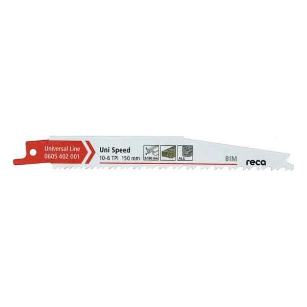 Reca Reciprozaagblad Universeel Uni Speed 150 mm BiM hout metaal epoxy aluminium (10 stuks) Reca Reciprozaagblad Universeel Uni Speed 150 mm BiM hout metaal epoxy aluminium (10 stuks)