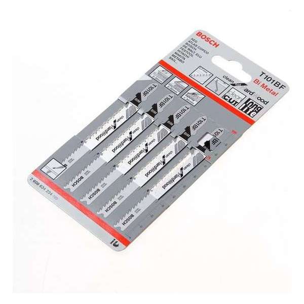 Bosch Decoupeerzaagblad hardhout T 101 BF blister van 5 zaagjes Bosch Decoupeerzaagblad hardhout T 101 BF blister van 5 zaagjes