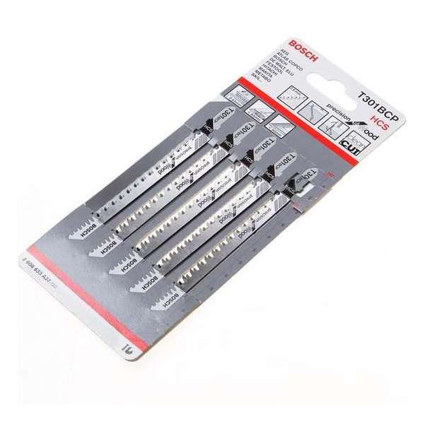 Bosch Decoupeerzaagblad hardhout T 301 BCP blister van 5 zaagjes Bosch Decoupeerzaagblad hardhout T 301 BCP blister van 5 zaagjes