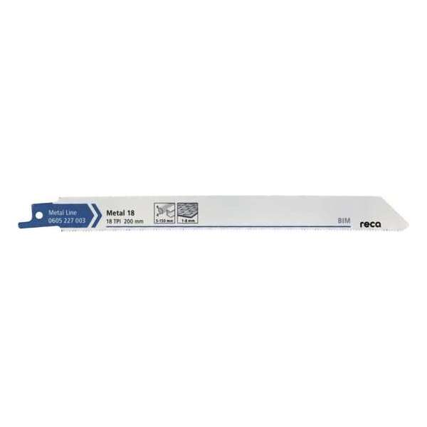 Reca Reciprozaagblad metaal Metal 18 200 mm BiM Dunne platen (1,5-4 mm), buizen / profielen (10 stuks) Reca Reciprozaagblad metaal Metal 18 200 mm BiM Dunne platen (1,5-4 mm), buizen / profielen (10 stuks)