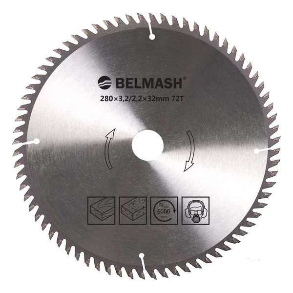 BELMASH zaagblad Ø280mm - as 30mm - 72T BELMASH zaagblad Ø280mm - as 30mm - 72T