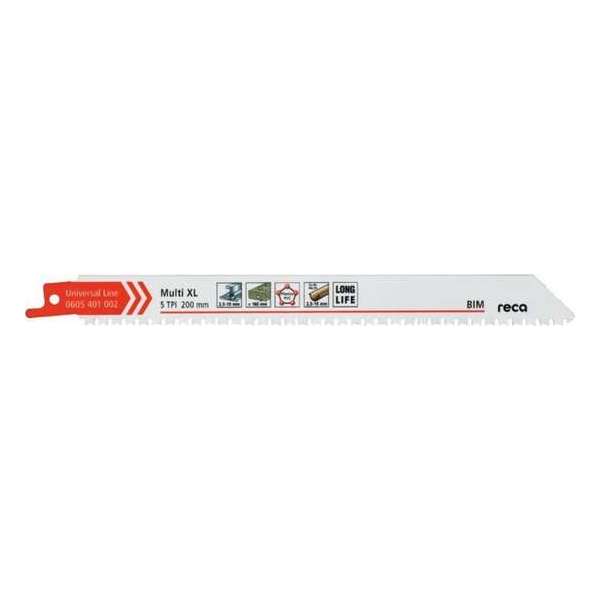 Reca Reciprozaagblad Universeel Multi XL 200 mm BiM alleskunner met een lange levensduur (10 stuks) Reca Reciprozaagblad Universeel Multi XL 200 mm BiM alleskunner met een lange levensduur (10 stuks)
