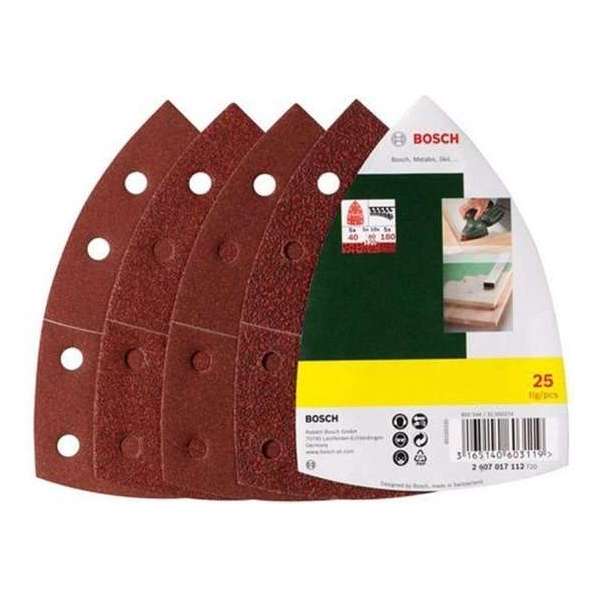 Bosch 25-delige schuurbladset voor multischuurmachines Bosch 25-delige schuurbladset voor multischuurmachines