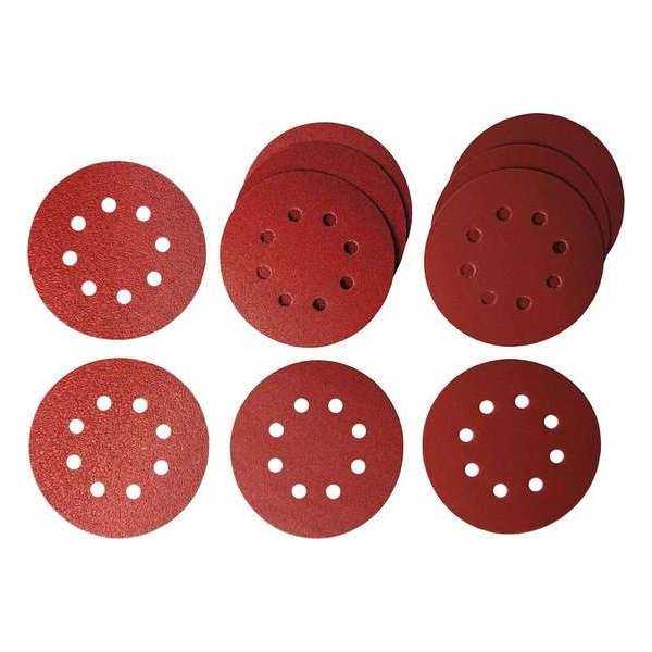 Schuurpapier rond 125mm, 8-gaats, 10 stuks div korrels: 2x60 4x120 4x240 | Makita P-43549 Schuurpapier rond 125mm, 8-gaats, 10 stuks div korrels: 2x60 4x120 4x240 | Makita P-43549