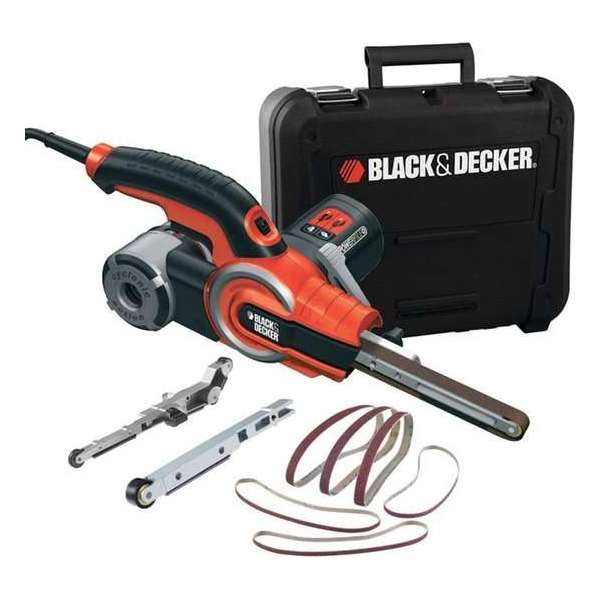 BLACK+DECKER KA902EK-QS Powerfile Bandschuurmachine - 400W - met 12 accessoires BLACK+DECKER KA902EK-QS Powerfile Bandschuurmachine - 400W - met 12 accessoires