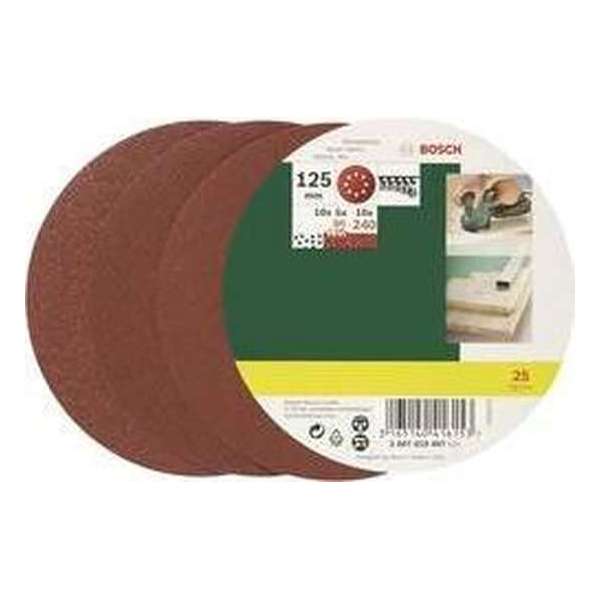 Bosch Schuurbladenset - 25-delig - 125mm (korrel 240, 120, 80) Bosch Schuurbladenset - 25-delig - 125mm (korrel 240, 120, 80)