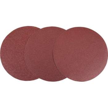 FERM Klittenband Schuurschijven – Ø150mm - 10 st. - K60, K100, K150 – universeel – geschikt voor o.a. BGM1022