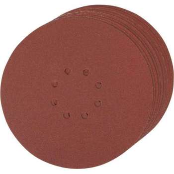 225 mm geperforeerde klittenband schuurvellen, 10 pk.