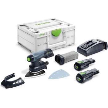 Festool DTSC 400 3,1 I-Plus 18V Li-Ion accu deltaschuurmachine set (2x 3,1Ah) in systainer - 100x150mm - koolborstelloos