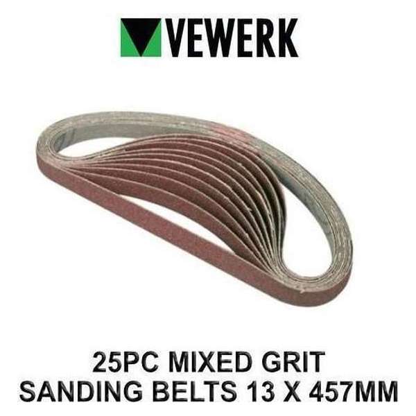 Schuurband 13 x 457 mm voor powerfile verschillende korrel groftes 25 stuks Schuurband 13 x 457 mm voor powerfile verschillende korrel groftes 25 stuks