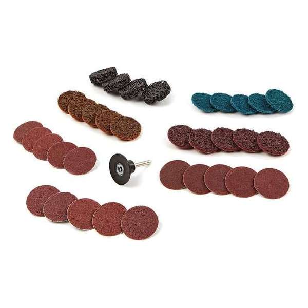 35 Delige Roloc Schuur, Polijst en Clean set met 6 mm opnamedoorn 35 Delige Roloc Schuur, Polijst en Clean set met 6 mm opnamedoorn