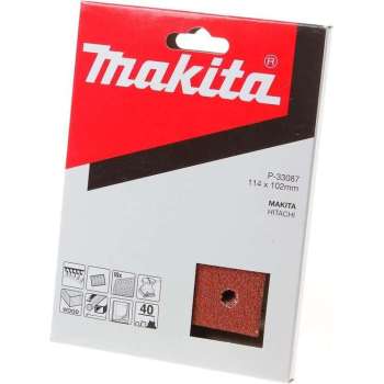 Makita P-33087 Vlak schuurvel Red - K40 - 114 x 102mm (10st)