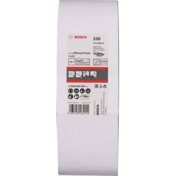 Bosch 2608606085 Schuurband X440 - K220 - 75 x 533mm (10st)