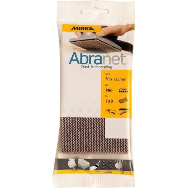 MIRKA Abranet ECO Schuurstroken 70x125mm *KLEINVERPAKKING* - P120 MIRKA Abranet ECO Schuurstroken 70x125mm *KLEINVERPAKKING* - P120