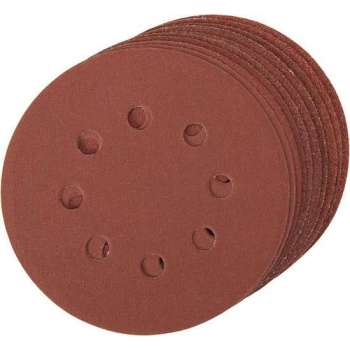 Silverline Geperforeerde Klittenband Schuurschijven 125 mm, 4 x 60 Korrel, 2 x 80 Korrel, 2 x 120 Korrel, 2 x 240 Korrel