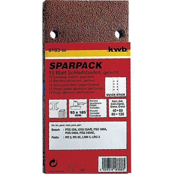 Schuurstrook 93 x 185 mm Schuurstrook 93 x 185 mm