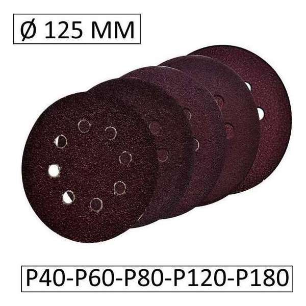 Hofftech Schuurschijven 125mm (P40-P60-P80-P120-P180) Hofftech Schuurschijven 125mm (P40-P60-P80-P120-P180)