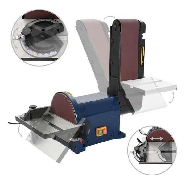 vidaXL Vlak- en bandschuurmachine elektrisch 550 W 200 mm VDXL_144832 vidaXL Vlak- en bandschuurmachine elektrisch 550 W 200 mm VDXL_144832
