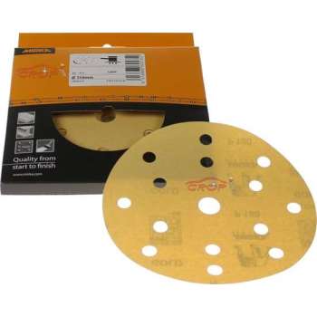 MIRKA Gold DECO Schuurschijven 150mm met 15 gaten *KLEINVERPAKKING* - P120
