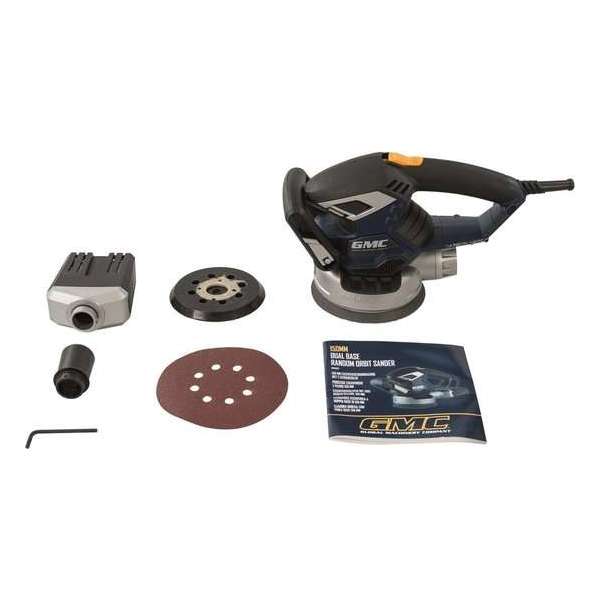 GMC ROS150CF Excentrische schuurmachine met 2 schuurzolen - 430W - 125 & 150 mm. GMC ROS150CF Excentrische schuurmachine met 2 schuurzolen - 430W - 125 & 150 mm.