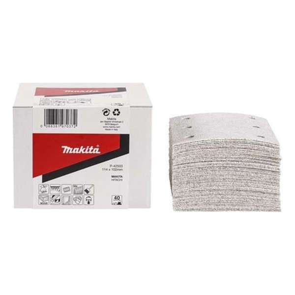 Makita P-42575 Schuurvellen - 114 x 102 x K240 (50st) Makita P-42575 Schuurvellen - 114 x 102 x K240 (50st)