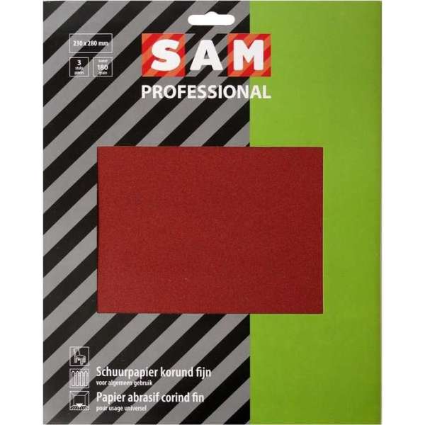 SAM professional schuurpapier droog korund fijn - 3 stuks SAM professional schuurpapier droog korund fijn - 3 stuks