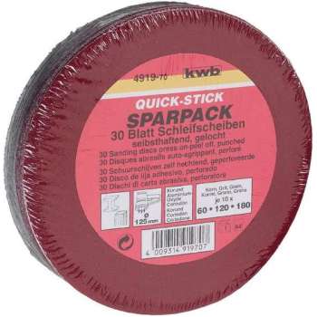 KWB schuurschijf set ø 125 mm assorti