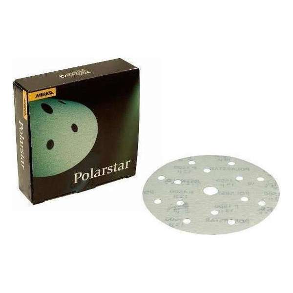 MIRKA Polarstar Micro Schuurschijven 150mm met 15 gaten - P1500 MIRKA Polarstar Micro Schuurschijven 150mm met 15 gaten - P1500