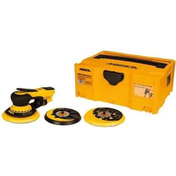 MIRKA DEROS 650CV Electrische Handpalmschuurmachine 125mm +150mm in koffer