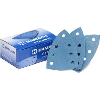 Hamach Dynamic velcro Delta schuurpapier met 7 stofafzuiggaten P100 - 50 stuks