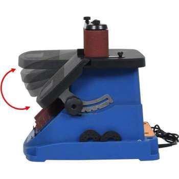 vidaXL Spil- en bandschuurmachine oscillerend 450 W blauw