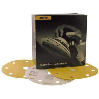 MIRKA Gold Schuurschijven 200mm met 9 gaten - P180