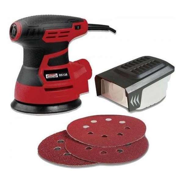 Lumberjack Schuurmachine 350W | 125mm exc. roterend - OS125 Lumberjack Schuurmachine 350W | 125mm exc. roterend - OS125