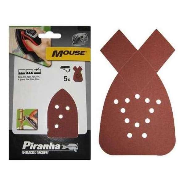 Piranha Schuurstroken Mouse, 60K 5 stuks X31039 Piranha Schuurstroken Mouse, 60K 5 stuks X31039