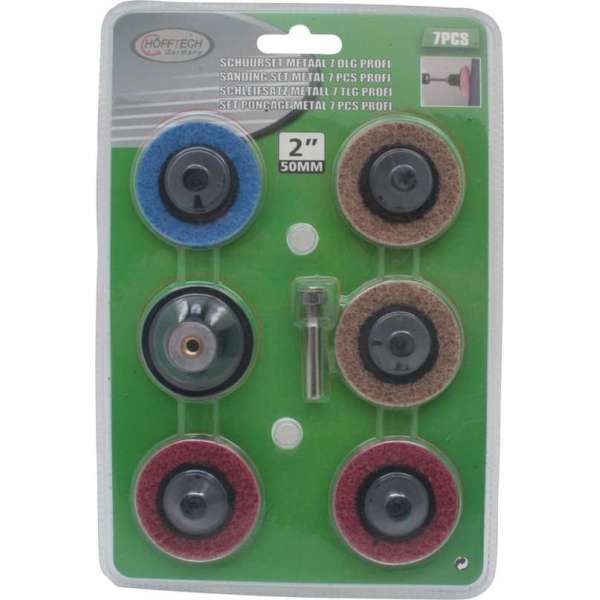 Polijstborstel / Schuurset Metaal 50mm (7 Delig) Polijstborstel / Schuurset Metaal 50mm (7 Delig)