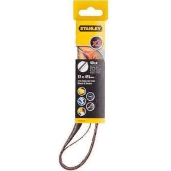 STANLEY 3-delige 13 x 451 mm K40 schuurbandenset voor De Black & Decker KA900E Powerfile