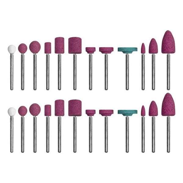 Set van 24 kleine slijpstiften voor alle boor- en freesmachines (3 mm as) Set van 24 kleine slijpstiften voor alle boor- en freesmachines (3 mm as)